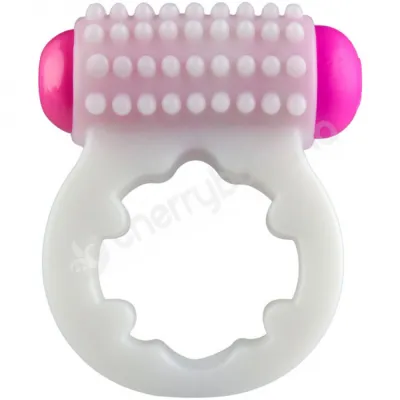 Rock Candy Sugar Buzz White Single Speed Vibrating Cock Ring