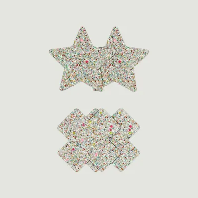 Pretty Pasties Glow In The Dark Glitter Star and Cross 2 Pack