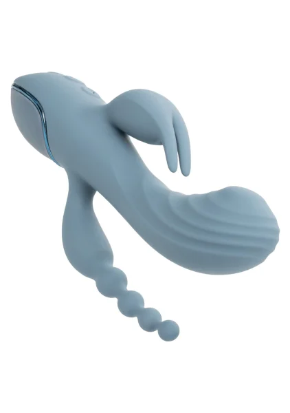III Triple Ecstasy Silicone Pulsating Rechargeable Triple Stimulation Vibrator By CalExotics