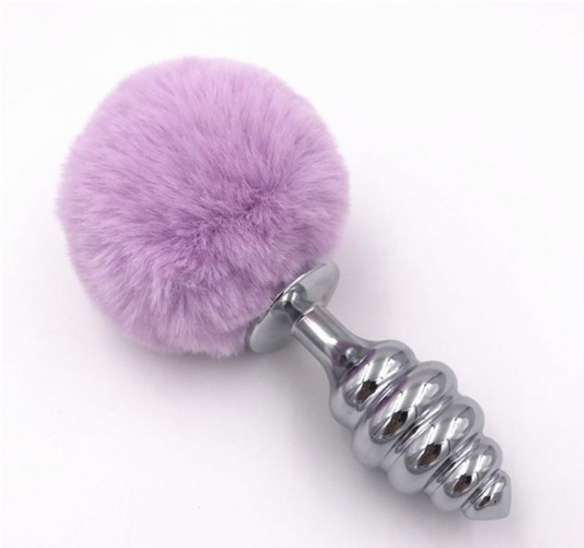 Ripple Metal Bunny Tail Butt Plug — image 6 of 13