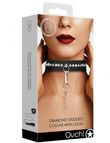 Ouch! Diamond Studded Collar & Leash