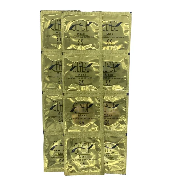Glyde Maxi Large Size Vegan Condoms | 12-Pack