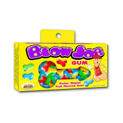 Blow Job Pecker Shaped Bubble Gum Fruit Flavored 3 5oz