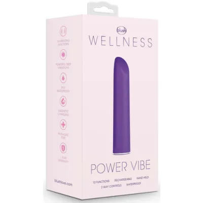 Wellness Power Vibe Purple 10 1 cm USB Rechargeable Bullet