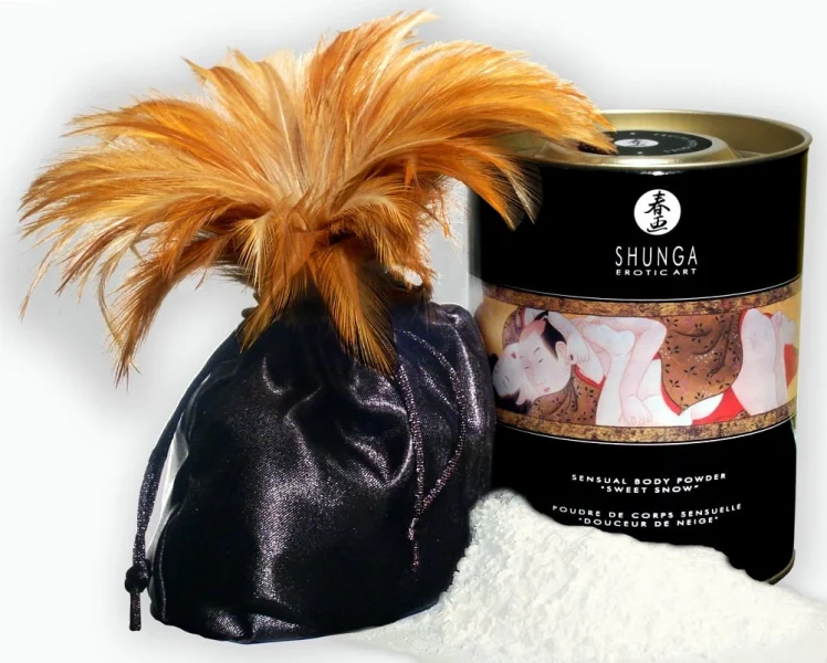 Shunga Sweet Snow Sensual Body Powder - Blazing Cherry