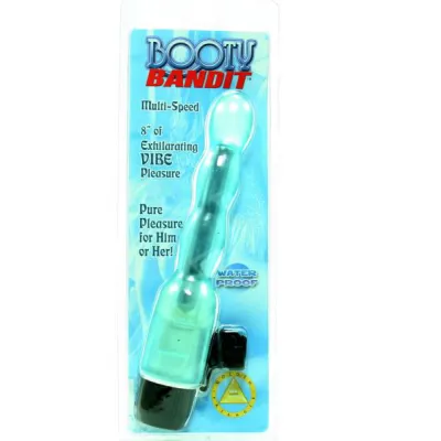 BOOTY BANDIT 8 INCH VIBRATOR BLUE WATERPROOF