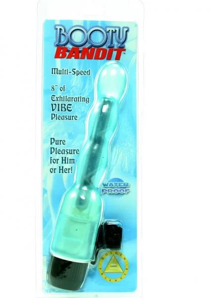 BOOTY BANDIT 8 INCH VIBRATOR BLUE WATERPROOF