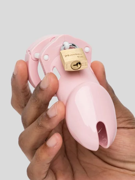 CB-6000 Pink Male Chastity Cage Kit