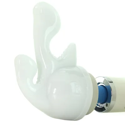 Tri Gasm Triple Pleasure Wand Attachment by Wand Essentials White