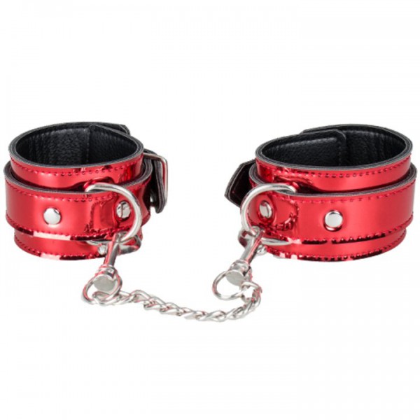 Bondara Metallic Red Wrist Cuffs
