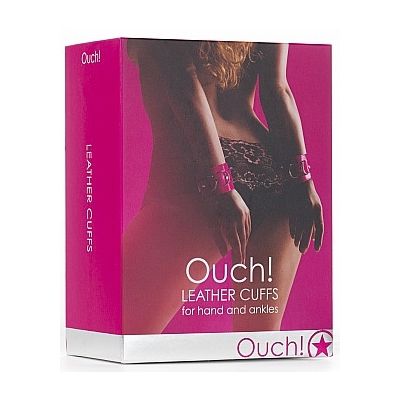 Leather Cuffs Pink