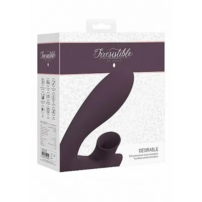 Irresistable Deisrable Suction Vibrator Purple 5 Inch