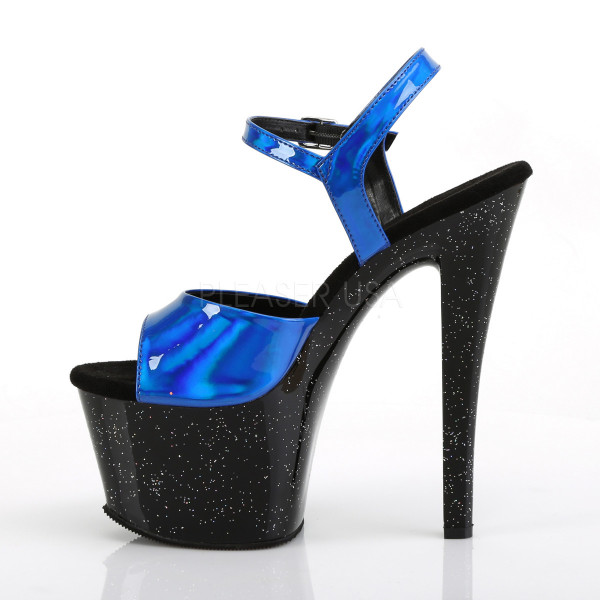 7 inches Heel, 2 3/4 inches PF Holographic Ankle Strap Sandal — image 11 of 12