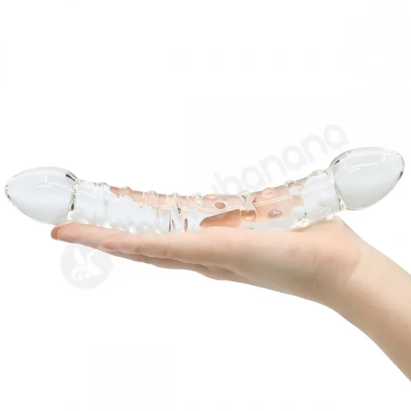Crystal Pleasures Glass Spiral Temptation Double Dildo