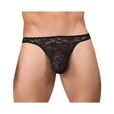 Bong Thong Stretch Lace Black Small Medium