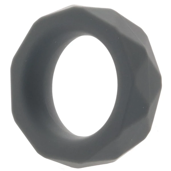 Alpha Liquid Silicone Prolong Prismatic Cock Ring By CalExotics - Gray