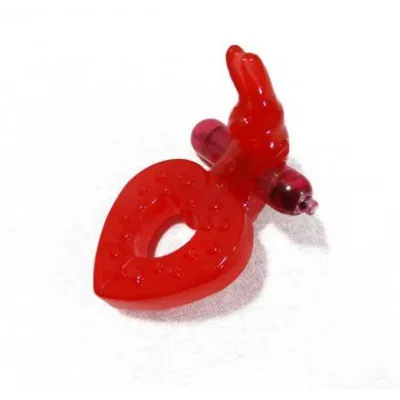 RING OF XTASY RABBIT SERIES RED SILICONE