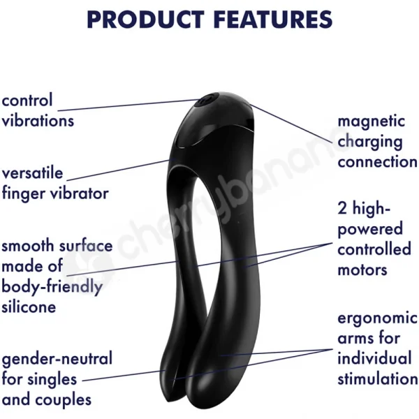 Satisfyer Candy Cane Black Vibrating Stimulator