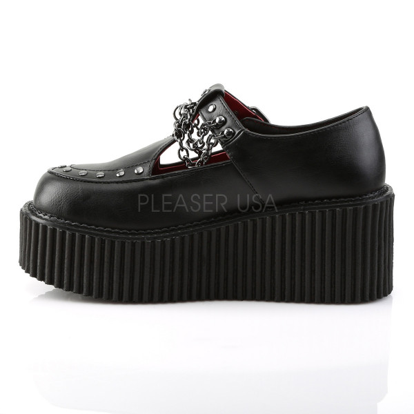 3 inches PF T-Strap Creeper w/Side Cutout & Buckle Detail — image 3 of 8