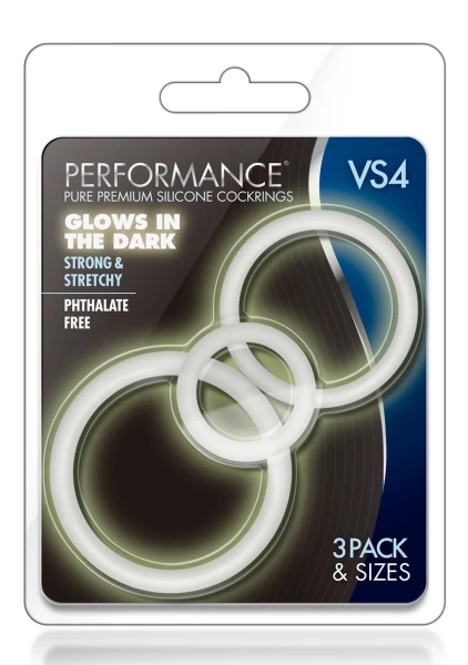 Performance - Vs4 Pure Premium Silicone Cockring Set - White