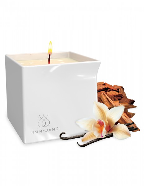 Jimmy Jane Massage Oil Candle in Ceramic Holder - Vanilla Sandalwood