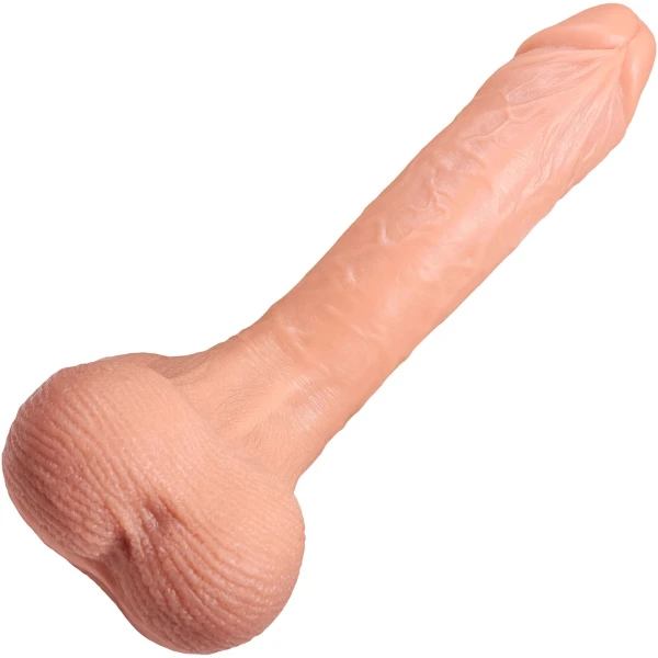 The Lumberjack 8.5 Inch Silicone Realistic Dildo With Balls & Suction Cup Base By Fukena - Vanilla