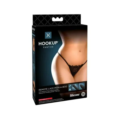 Hookup Remote Lace Peek a boo Black Fits Size S l