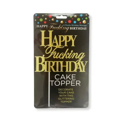 Games Novelty Happy Fucking Birthday Cake Topper