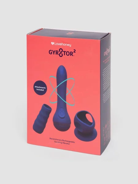 Lovehoney Gyr8tor 2 Set with Ribbed and Suction Attachments