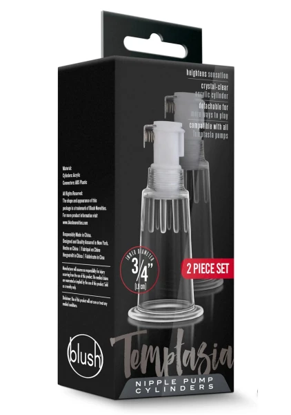 Blush Temptasia Nipple Pumping Cylinders Set of 2