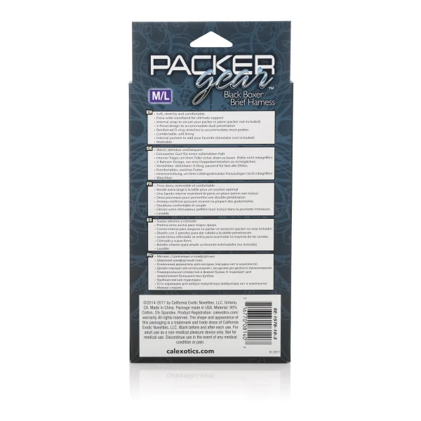 Packer Gear Boxer Brief Harness  - Medium-large - Black