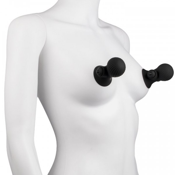 Bondara Black Silicone 12 Function Vibrating Nipple Suckers — image 5 of 5