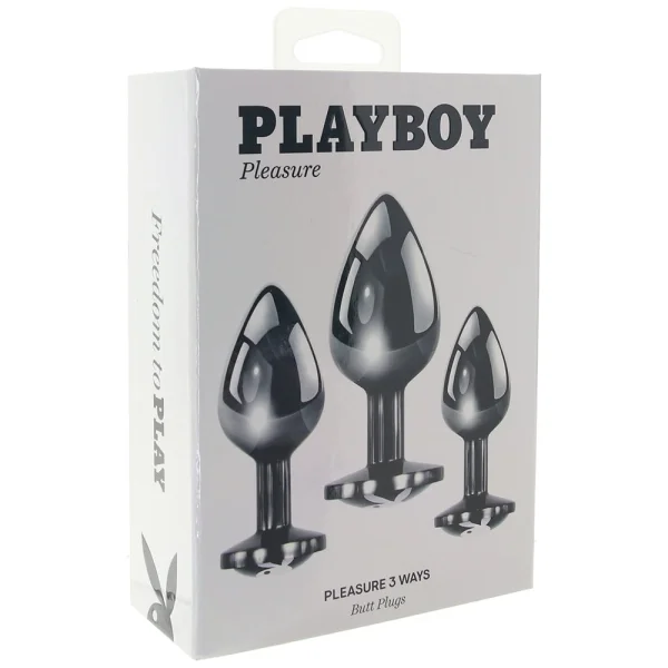 Playboy Pleasure - Pleasure 3 Ways Aluminum Alloy 3 Piece Anal Training Kit