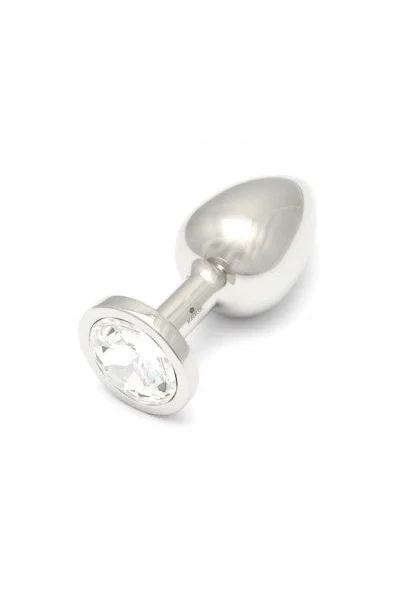 Rosebud: Stainless Steel & Crystal Plug Large