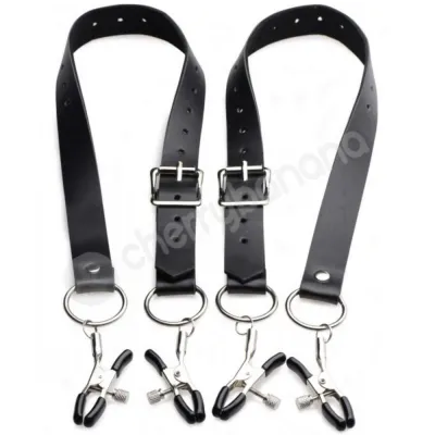 Master Series Labia Spreader Straps 2pk With 4 Clamps