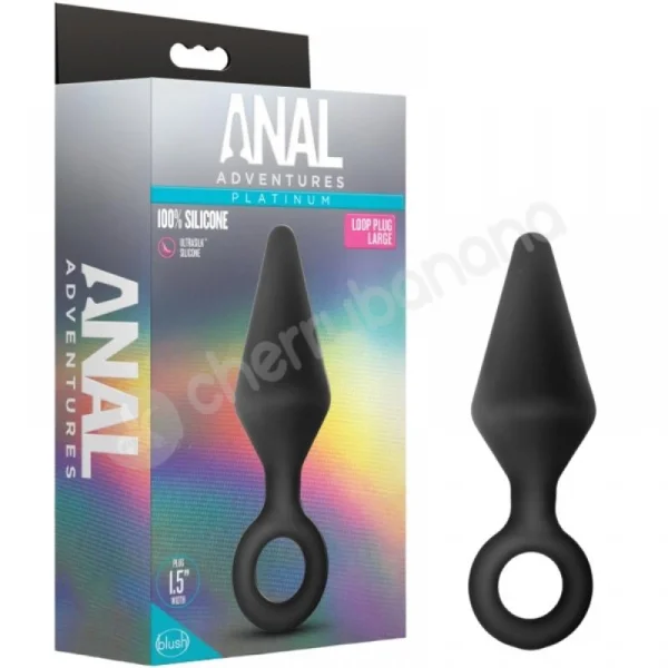 Anal Adventures Platinum Loop Large 3.25" Silicone Plug