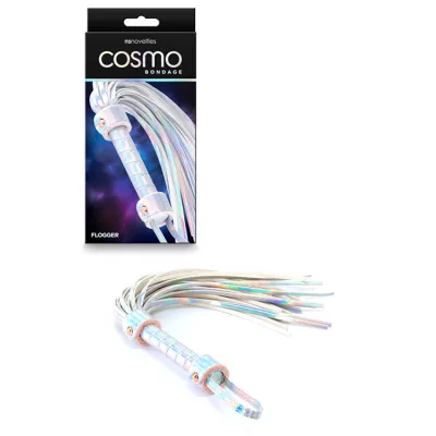 nsnovelties Cosmo Bondage 18 Holographic Rainbow Flogger