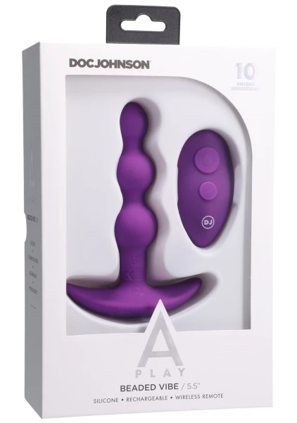 A-Play - BEADED VIBE - Rechargeable Silicone Anal Plug with Remote — image 20 of 20