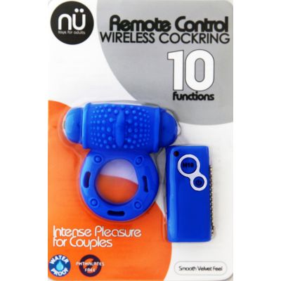 NU Sensuelle S Wet Remote Control 10 Function Wireless C Ring Blue