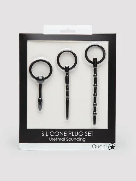 Ouch! Beginner's Silicone Hollow Urethral Plug Set (3 Piece)