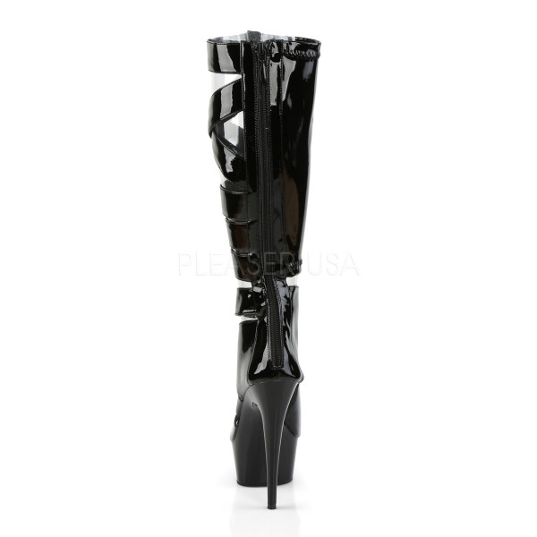 6 inch Heel, 1 3/4 inch PF Knee High Gladiator Boot, Back Zip — image 4 of 4