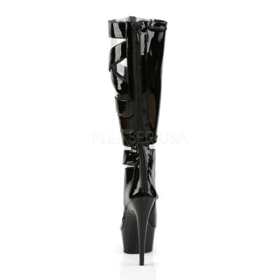 6 inch Heel 1 3 4 inch PF Knee High Gladiator Boot Back Zip