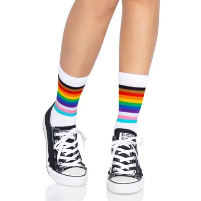 Pride Crew Socks One Size Rainbow