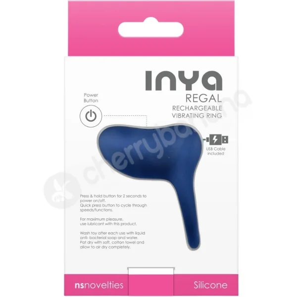 Inya Regal Blue Rechargeable Ring Vibe
