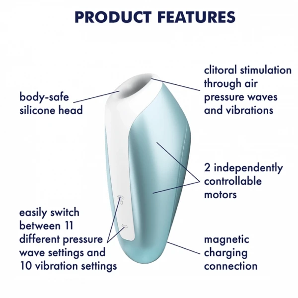 Satisfyer Love Breeze Clitoral Stimulator Ice Blue