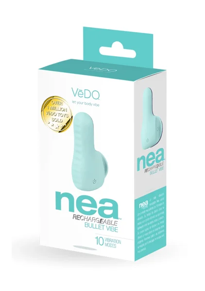 NEA Rechargeable Silicone Waterproof Vibrating Finger Bullet  by VeDO - Deep Purple