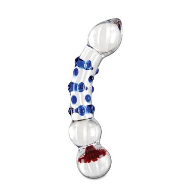 Icicles Textured Curve Glass Dildo No 18