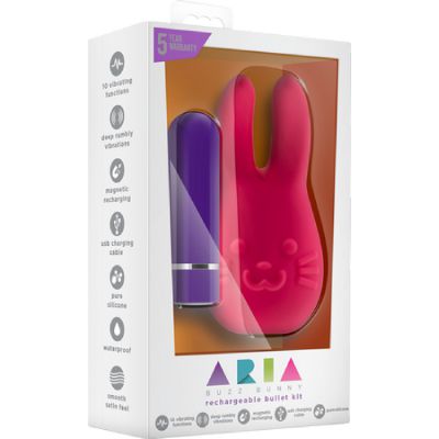 Buzz Bunny Rechargeable Bullet Kit Cerise