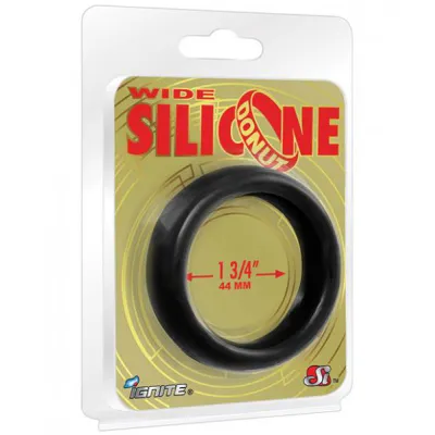 Wide Silicone Donut Black 1 75 Ring