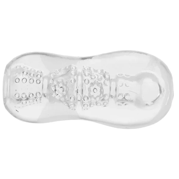 Gripz Dotted Squeezable Clear Stroker
